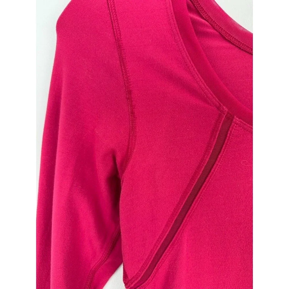 Lululemon Align and Define Long Sleeve Fuschia Berry Rumble Tee S